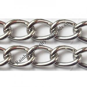 Iron Jewelry Chain, Lead-free Link's size 15.5x10.5mm, Sold by Group