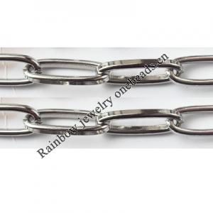 Iron Jewelry Chain, Lead-free Link's size 20.5x8mm, Sold by Group