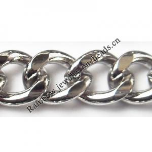 Iron Jewelry Chain, Lead-free Link's size 10.2x7.8mm, Sold by Group