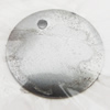 Iron Jewelry finding Pendant Lead-free, Round 13x3x1mm Hole:13x13x1mm, Sold by Bag