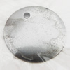 Iron Jewelry finding Pendant Lead-free, Round 13x3x1mm Hole:13x13x1mm, Sold by Bag
