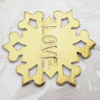 Iron Jewelry finding Pendant Lead-free, Snowflake 20x20x1mm Hole:1mm, Sold by Bag