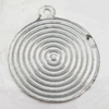 Iron Jewelry finding Pendant Lead-free, Round 16x16x1mm Hole:1mm, Sold by Bag
