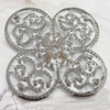 Iron Jewelry finding Pendant Lead-free, Flower 31x31x1mm Hole:2mm, Sold by Bag