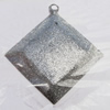 Iron Jewelry finding Pendant Lead-free, Diamond 35x25x3mm Hole:2mm, Sold by Bag