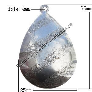 Iron Jewelry finding Pendant Lead-free, Teardrop 25x35x4mm Hole:2mm, Sold by Bag