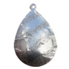 Iron Jewelry finding Pendant Lead-free, Teardrop 25x35x4mm Hole:2mm, Sold by Bag