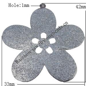 Iron Jewelry finding Pendant Lead-free, Flower 35x25x3mm Hole:42x33x0.5mm, Sold by Bag