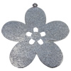 Iron Jewelry finding Pendant Lead-free, Flower 35x25x3mm Hole:42x33x0.5mm, Sold by Bag