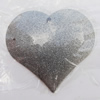 Iron Jewelry finding Pendant Lead-free, Heart 39x33x3mm Hole:2mm, Sold by Bag