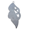 Iron Jewelry finding Pendant Lead-free, 25x53x1mm Hole:2mm, Sold by Bag