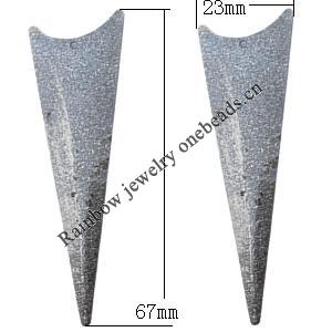 Iron Jewelry finding Pendant Lead-free, 67x23x2mm Hole:1mm, Sold by Bag