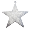 Iron Jewelry finding Pendant Lead-free, Star 45x33x1mm Hole:2mm, Sold by Bag