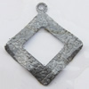 Iron Jewelry finding Pendant Lead-free, Hollow Diamond 16mm Hole:1mm, Sold by Bag