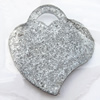 Iron Jewelry finding Pendant Lead-free, Heart 13x14mm Hole:2mm, Sold by Bag