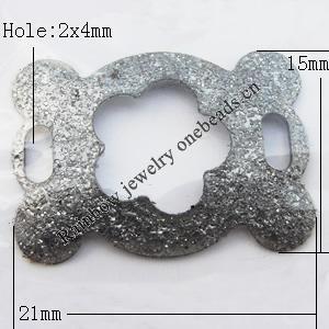 Iron Jewelry finding Connectors/links Pb-free, 15x21mm Hole:2x4mm, Sold by Bag