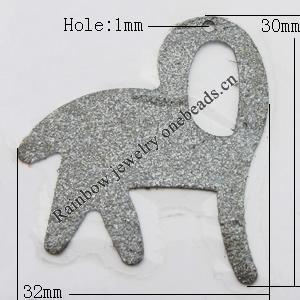 Iron Jewelry finding Pendant Lead-free, 30x32mm Hole:1mm, Sold by Bag