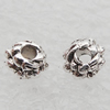 Bead Lead-free  Zinc Alloy Jewelry Findings, 5mm, Hole:1.5mm Sold by Bag