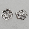 Bead Caps Lead-free  Zinc Alloy Jewelry Findings, 7mm, Hole:1mm Sold by Bag