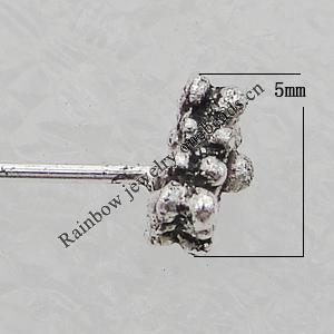 Bead Lead-free  Zinc Alloy Jewelry Findings, 53x5mm, Sold by Bag