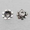 Bead Caps Lead-free Zinc Alloy Jewelry Findings, 8mm Hole:2mm Sold by Bag