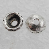 Bead Caps Lead-free Zinc Alloy Jewelry Findings, 4mm Hole:0.5mm Sold by Bag