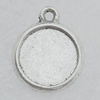 Pendant Lead-free Zinc Alloy Jewelry Findings, O:14x11.5mm I:9mm Hole:1mm Sold by Bag