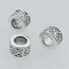 Bead Lead-free Zinc Alloy Jewelry Findings, Column 6x7mm Hole:4mm Sold by Bag