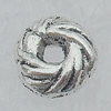 Bead Lead-free Zinc Alloy Jewelry Findings, 6x6x3mm Hole:2mm Sold by Bag