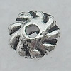 Bead Lead-free Zinc Alloy Jewelry Findings, 4mm Hole:0.5mm Sold by Bag