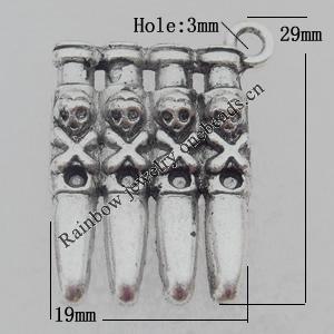 Pendant Lead-free Zinc Alloy Jewelry Findings, Hand 29x19mm Hole:3mm Sold by Bag