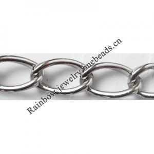 Iron Jewelry Chain, Lead-free Link's size 17x9.8mm, Sold by Group