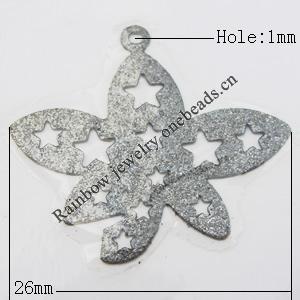 Iron Jewelry finding Pendant Lead-free, 36x26mm Hole:1mm, Sold by Bag