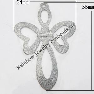 Iron Jewelry finding Pendant Lead-free, 24x35mm Hole:1mm, Sold by Bag
