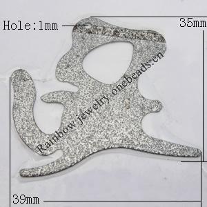 Iron Jewelry finding Pendant Lead-free, 35x39mm Hole:1mm, Sold by Bag