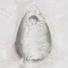 Iron Jewelry finding Pendant Lead-free, Teardrop 14x8x1mm Hole:2mm, Sold by Bag