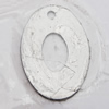 Iron Jewelry finding Pendant Lead-free, Oval 19x13x0.5mm Hole:Big 7.5mm Small 1mm, Sold by Bag