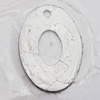 Iron Jewelry finding Pendant Lead-free, Oval 19x13x0.5mm Hole:Big 7.5mm Small 1mm, Sold by Bag