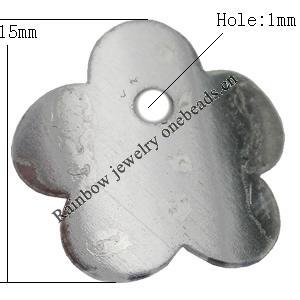 Iron Jewelry finding Pendant Lead-free, Flower 14x15x1mm Hole:1mm, Sold by Bag