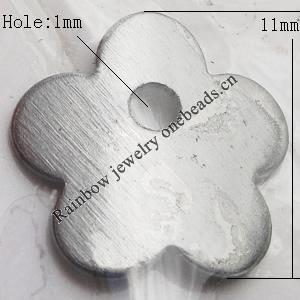 Iron Jewelry finding Pendant Lead-free, Flower 11x11x1mm Hole:2mm, Sold by Bag