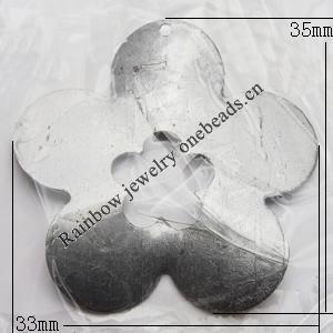 Iron Jewelry finding Pendant Lead-free, Flower 33x35x2.5mm Hole:1mm, Sold by Bag