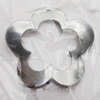 Iron Jewelry finding Pendant Lead-free, Flower 26x276x3mm Hole:0.5mm, Sold by Bag