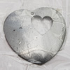 Iron Jewelry finding Pendant Lead-free, Heart 26x27x1mm, Sold by Bag