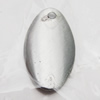 Iron Jewelry finding Pendant Lead-free, Oval 14x8x1mm Hole:0.5mm, Sold by Bag