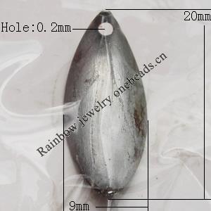 Iron Jewelry finding Pendant Lead-free, Horse Eye 20x9x2mm Hole:1mm, Sold by Bag