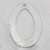 Iron Jewelry finding Pendant Lead-free, Oval 23x16x0.2mm, Sold by Bag