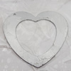 Iron Jewelry finding Pendant Lead-free, Heart 30x37x1mm Hole:1mm, Sold by Bag