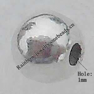 Bead Lead-free Zinc Alloy Jewelry Findings, 4x4mm Hole:1mm Sold by Bag