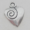 Pendant Lead-free Zinc Alloy Jewelry Findings, 11x14mm Hole:1.5mm Sold by Bag