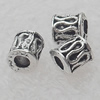 Bead Lead-free Zinc Alloy Jewelry Findings, Tube 5x5mm Hole:2mm Sold by Bag